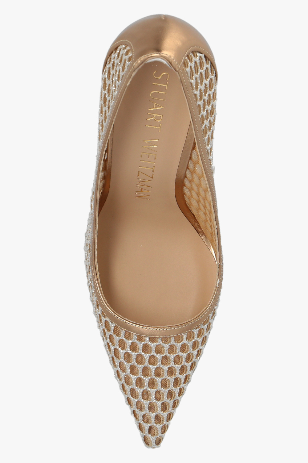 Gold stuart weitzman on sale shoes